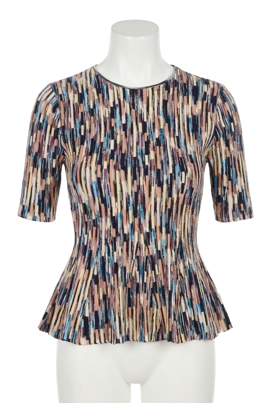 NEW ULLA JOHNSON samira short sleeve top in oasis
